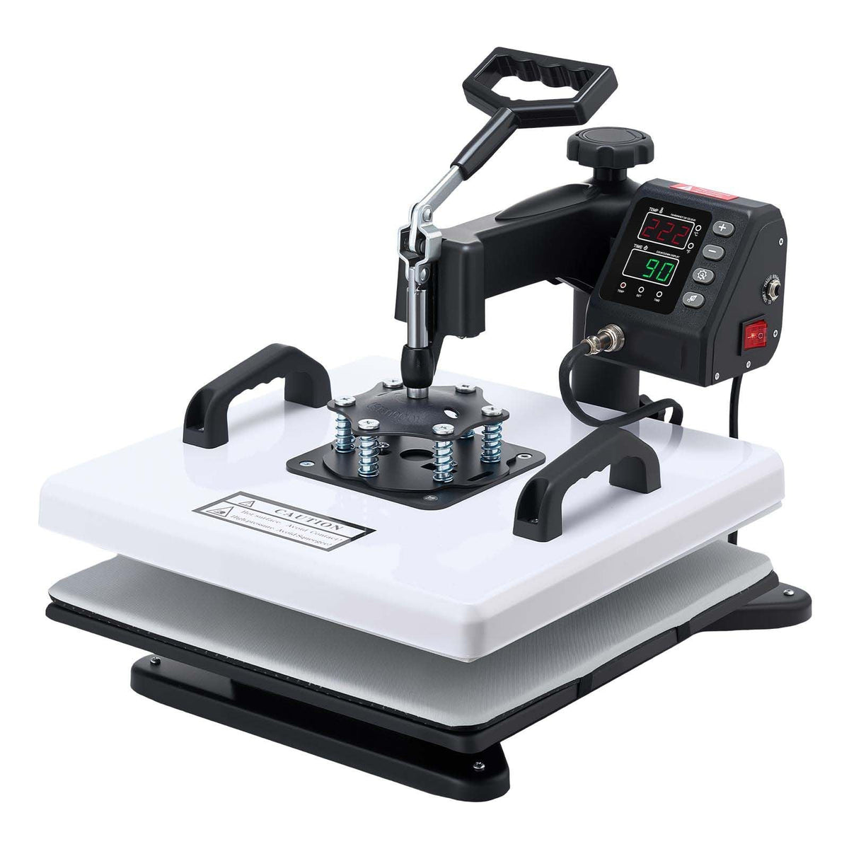Heat Press Machine, 15 x 15 in, 8-in-1 Multifunction, 360° Swing Away, Heat Up Fast and Even, Digital Precise Control, Sublimation Press Machine for T-Shirts, Mugs, Tumblers, Caps, Plates