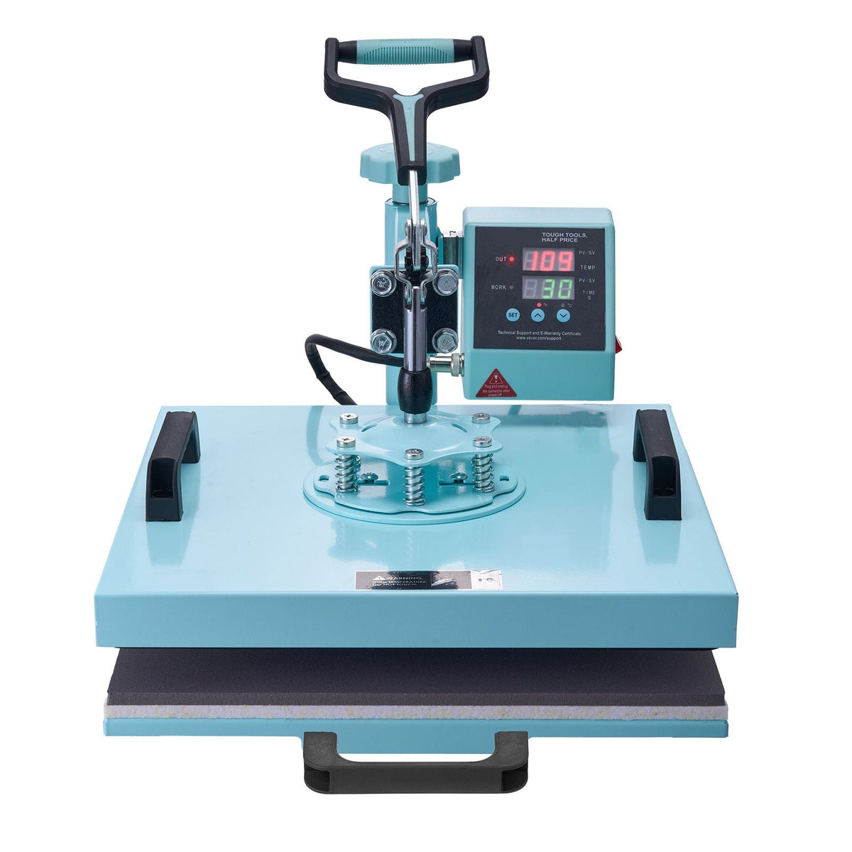 Heat Press Machine, 15 x 15 inch, 5 in 1 Heat Transfer Machine with 30 oz Tumbler Press, 360° Swing Away T-Shirt Pressing, Digital Precise Control, for T-Shirts/Mugs/Hats/Plates, Green