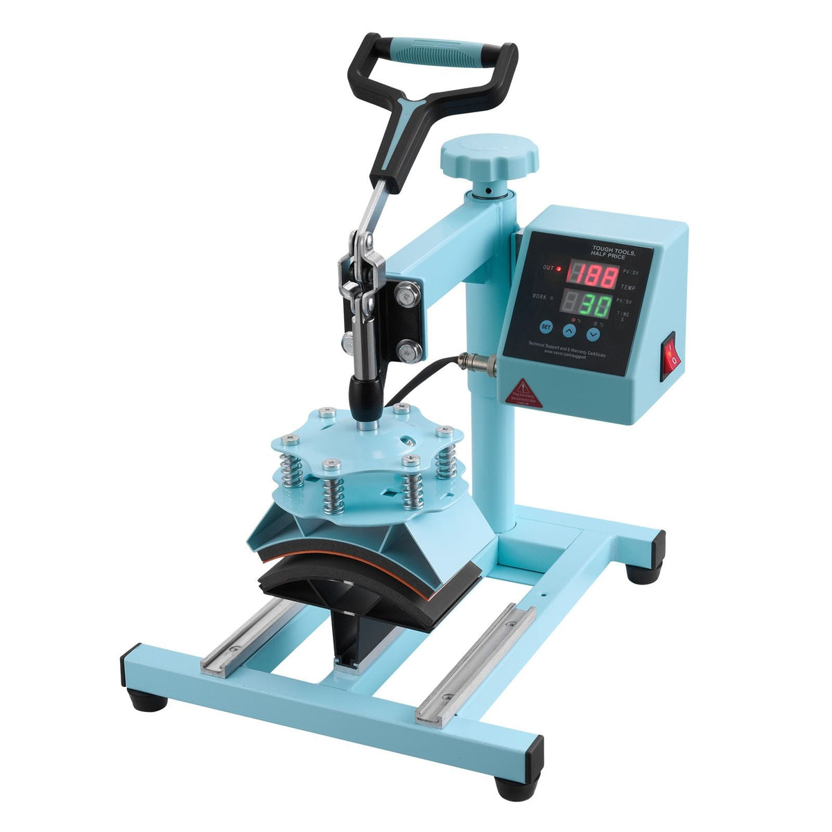 Heat Press Machine, 15 x 15 inch, 5 in 1 Heat Transfer Machine with 30 oz Tumbler Press, 360° Swing Away T-Shirt Pressing, Digital Precise Control, for T-Shirts/Mugs/Hats/Plates, Green