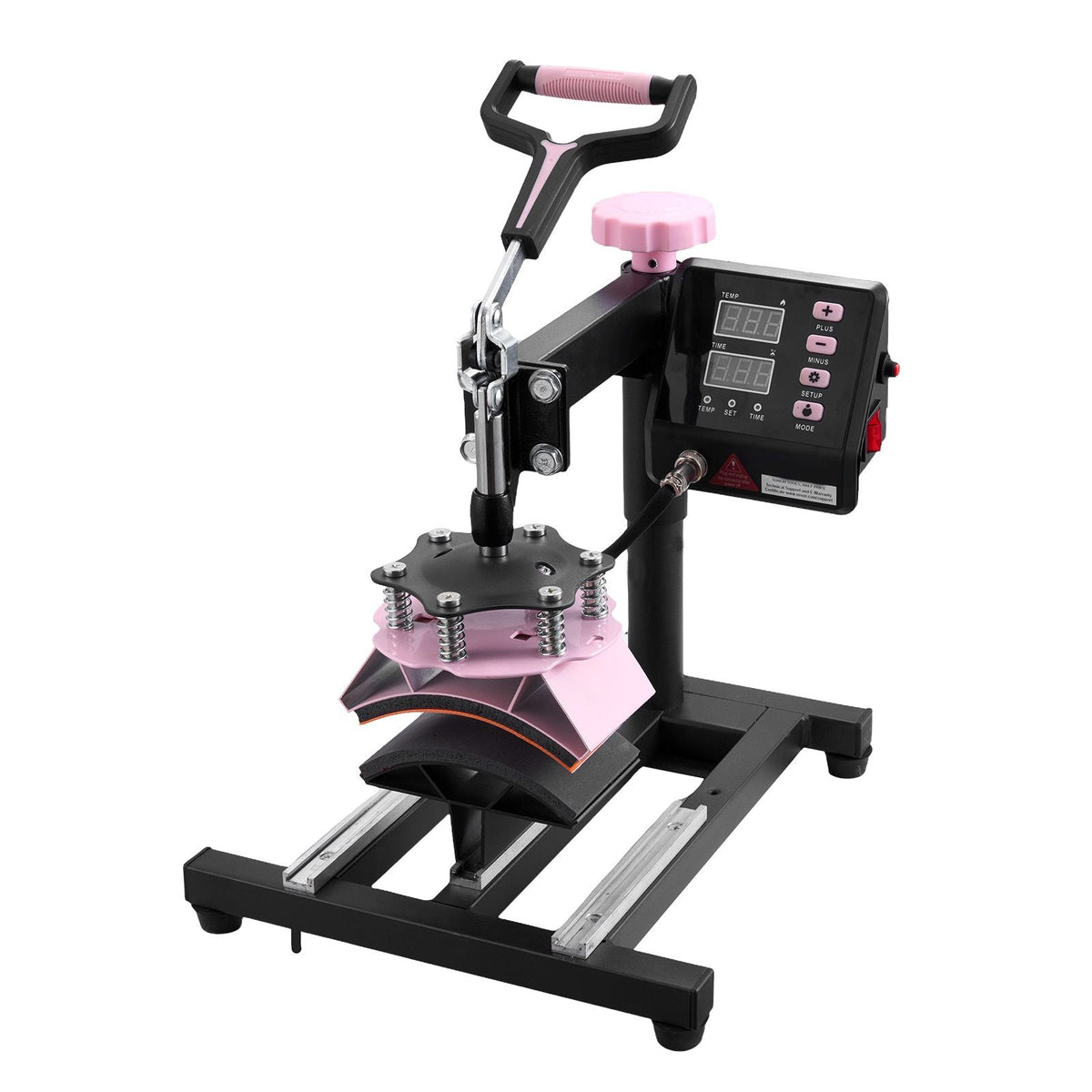 Heat Press Machine, 15 x 15 inch, 8 in 1 Heat Transfer Machine with 30 oz Tumbler Press, 360° Swing Away Digital T-Shirt Pressing Machine, Teflon Coating, for T-Shirts/Mugs/Hats/Plates, Black