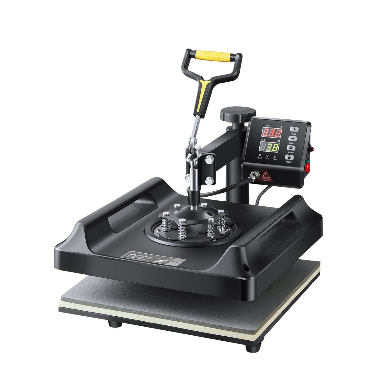 Heat Press Machine 8 in 1 Combo, Heat Press 15x15 in, Swing Away T Shirt Printing Machine Digital Control, Multifunction Transfer Machine Sublimation, for T-Shirt Hat Cap Mug Plate, Black