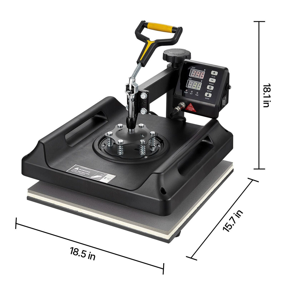 Heat Press Machine 8 in 1 Combo, Heat Press 15x15 in, Swing Away T Shirt Printing Machine Digital Control, Multifunction Transfer Machine Sublimation, for T-Shirt Hat Cap Mug Plate, Black