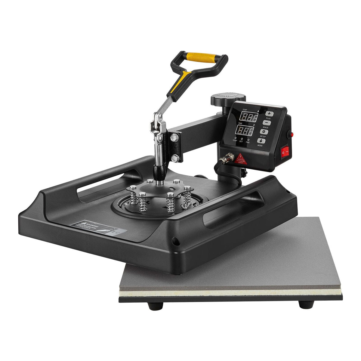 Heat Press Machine 8 in 1 Combo, Heat Press 15x15 in, Swing Away T Shirt Printing Machine Digital Control, Multifunction Transfer Machine Sublimation, for T-Shirt Hat Cap Mug Plate, Black