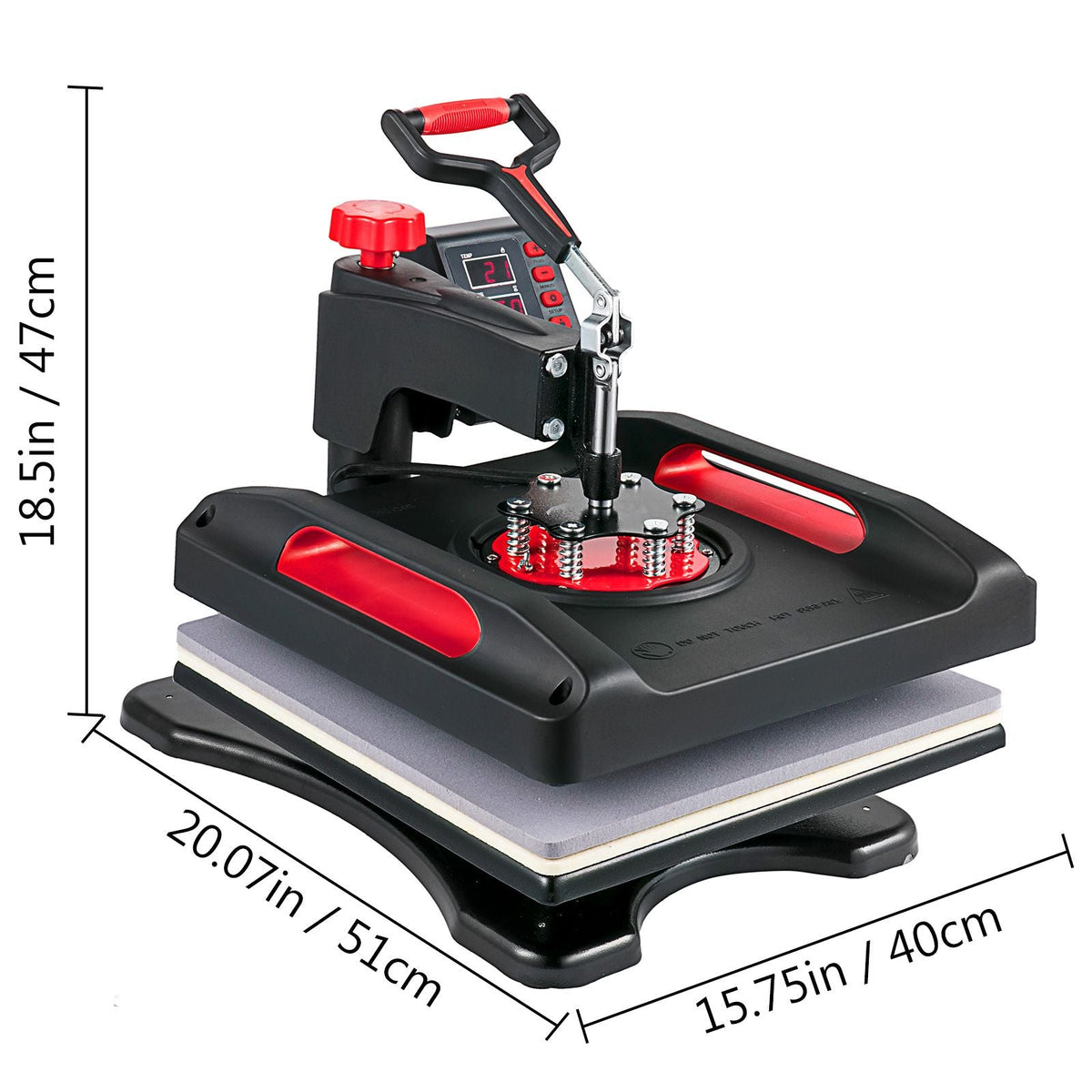 Heat Press Machine 8 in 1 Combo, Heat Press 15x15, Swing Away T Shirt Printing Machine Digital Control, Multifunction Heat Transfer Machine Sublimation Heat Press for T-Shirt Hat Cap Mug Plate
