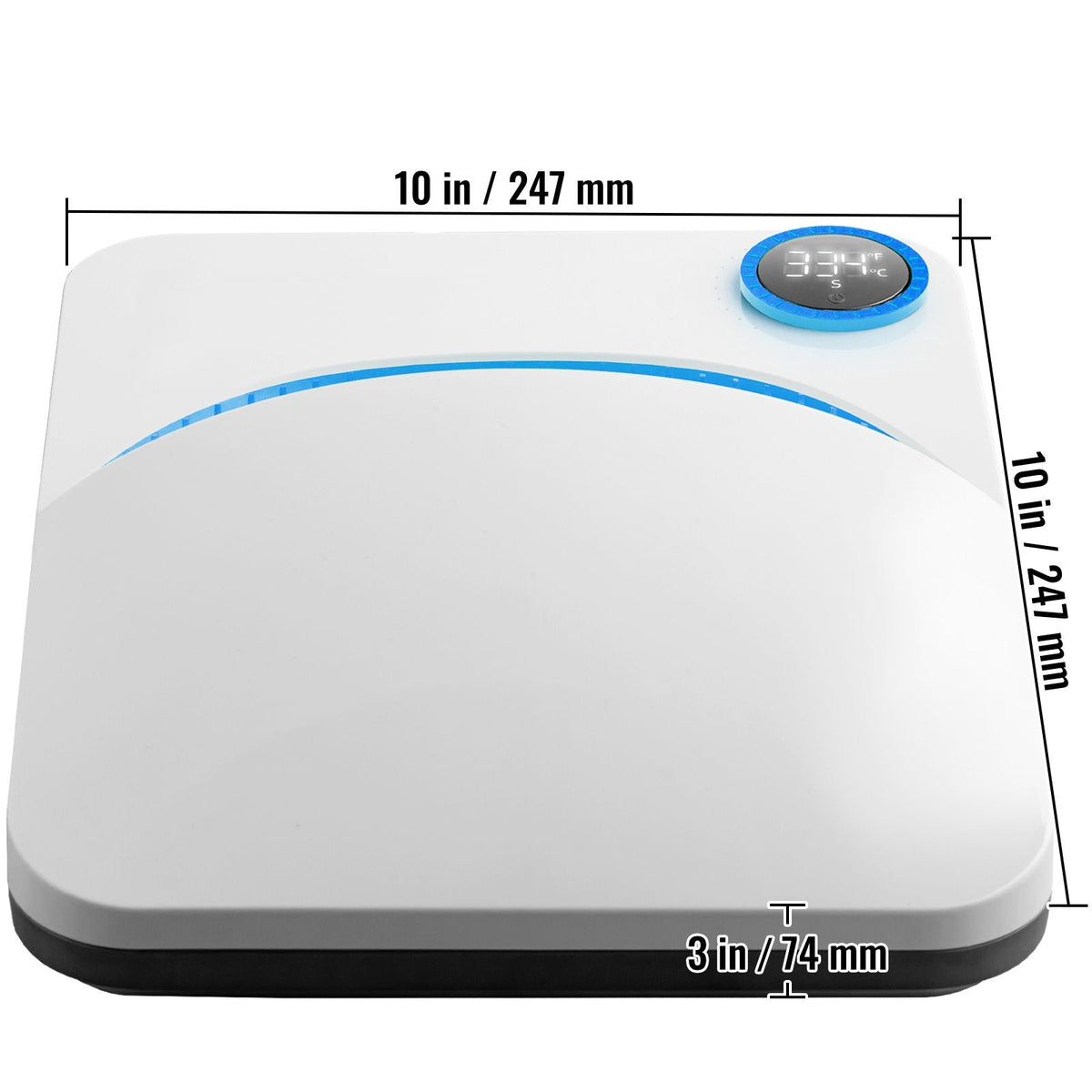 Heat Press Machine,9x9inches Portable Shirt Printing Multifunctional Sublimation Transfer Heat Press Machine PTFE Coated, Easy Iron-on Press for T-shirts/Bags/Pillows/HTV Vinyl Projects