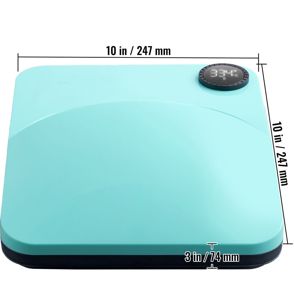 Heat Press Machine,9x9inches Portable Shirt Printing Multifunctional Sublimation Transfer Heat Press Machine Teflon Coated, Easy Iron-on Press for T-shirts/Bags/Pillows/HTV Vinyl Projects
