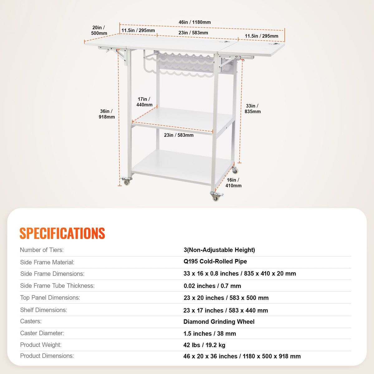 Heat Press Table, 3 Tier Movable Heat Press Stand, Foldable Heat Transfer Machine Stand with Wheels and Vinyl Roll Holder, Rolling Metal Workbench for Sublimation Transfer Machine, White