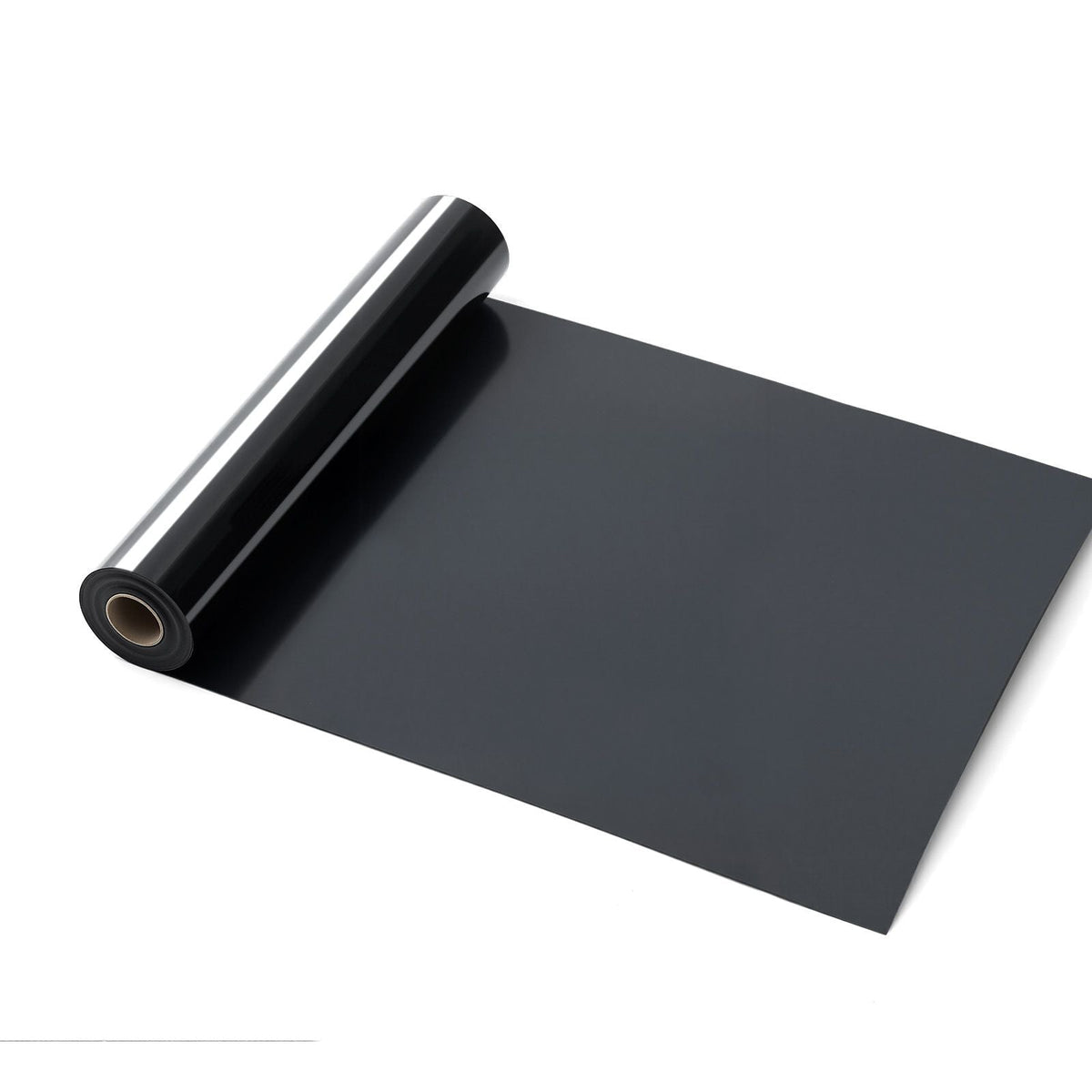Heat Transfer Vinyl, 12 in x 25 ft, Glossy Black HTV Iron on Vinyl Roll, Easy to Cut and Weed, Strong Adhesion, Compatible with Cutting Machines, for Various Materials, T-shirts, Pillows, Hats