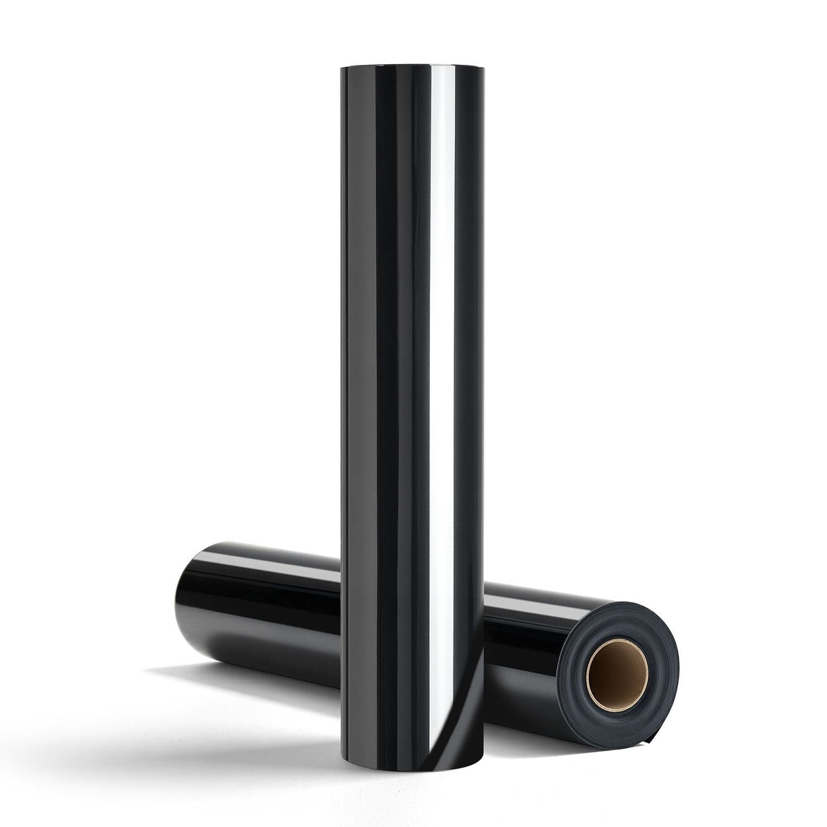 Heat Transfer Vinyl, 12 in x 25 ft, Glossy Black HTV Iron on Vinyl Roll, Easy to Cut and Weed, Strong Adhesion, Compatible with Cutting Machines, for Various Materials, T-shirts, Pillows, Hats