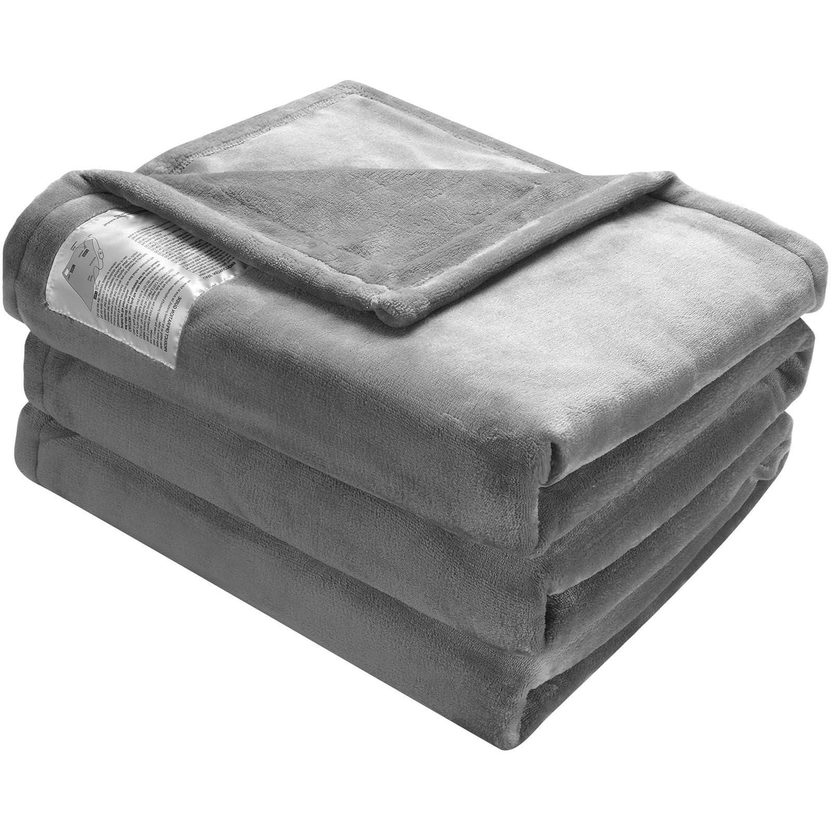 Heated Blanket Electric Throw, 72" x 84" Full Size, Soft Flannel Heating Blanket with 10 Hours Timer Auto-off & 5 Heating Levels for Couch Sofa, Machine Washable, ETL & FCC Certification (Grey)