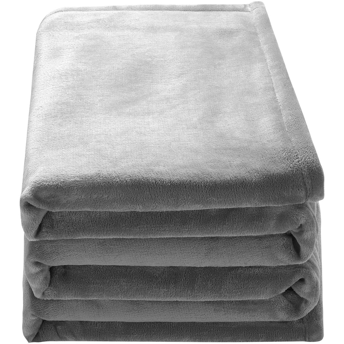 Heated Blanket Electric Throw, 72" x 84" Full Size, Soft Flannel Heating Blanket with 10 Hours Timer Auto-off & 5 Heating Levels for Couch Sofa, Machine Washable, ETL & FCC Certification (Grey)