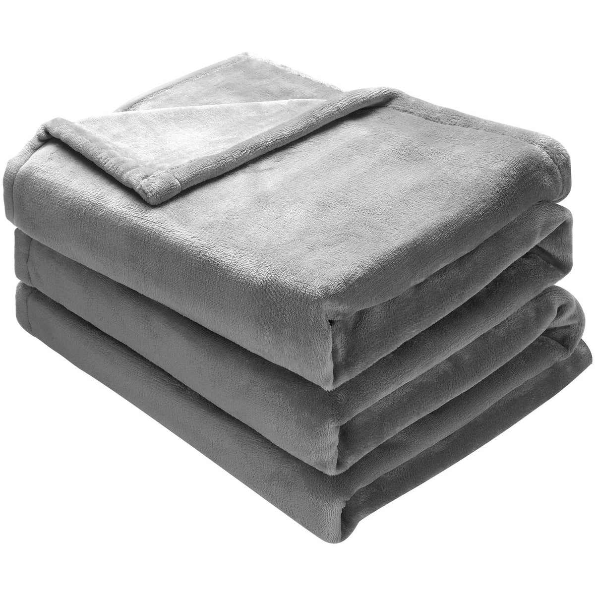 Heated Blanket Electric Throw, 72" x 84" Full Size, Soft Flannel Heating Blanket with 10 Hours Timer Auto-off & 5 Heating Levels for Couch Sofa, Machine Washable, ETL & FCC Certification (Grey)