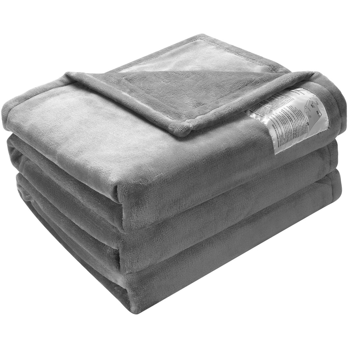 Heated Blanket Electric Throw, 72" x 84" Full Size, Soft Flannel Heating Blanket with 10 Hours Timer Auto-off & 5 Heating Levels for Couch Sofa, Machine Washable, ETL & FCC Certification (Grey)