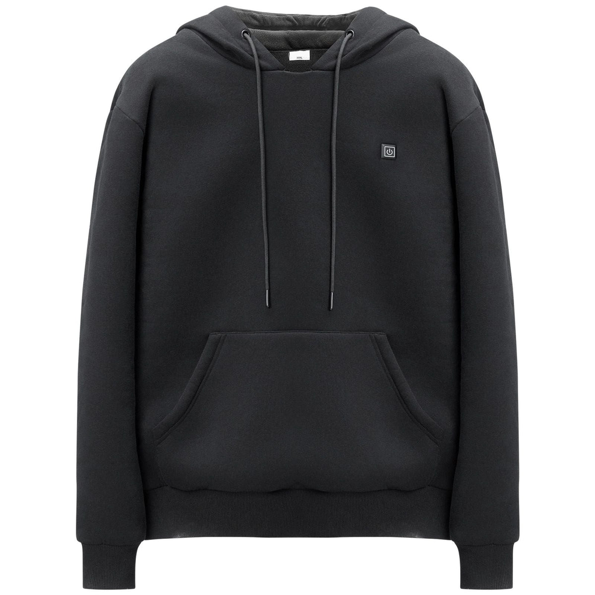 Heated Hoodie, Unisex Heated Sweatshirt with Battery Pack 7.4V, Electric Jacket with 5 Heating Zones for Men & Women, Lightweight Warm Heated Outdoor Pullover for Fishing Camping, M Size Black