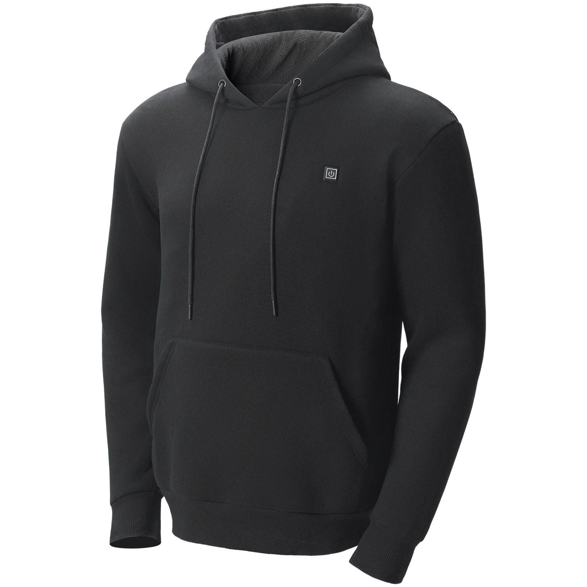 Heated Hoodie, Unisex Heated Sweatshirt with Battery Pack 7.4V, Electric Jacket with 5 Heating Zones for Men & Women, Lightweight Warm Heated Outdoor Pullover for Fishing Camping, M Size Black