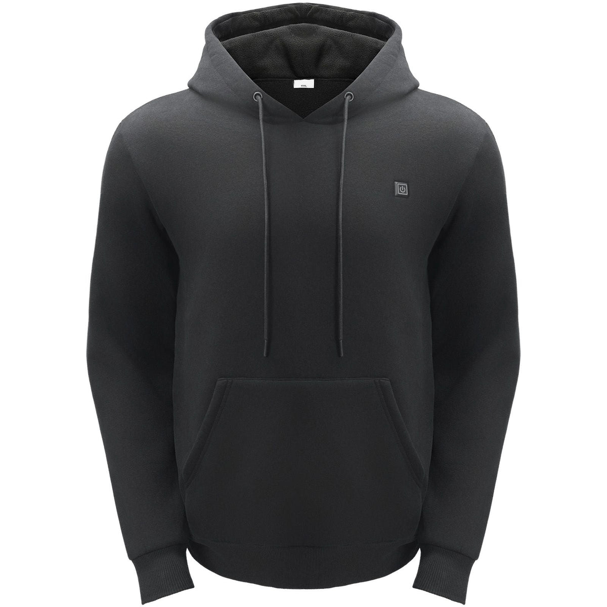 Heated Hoodie, Unisex Heated Sweatshirt with Battery Pack 7.4V, Electric Jacket with 5 Heating Zones for Men & Women, Lightweight Warm Heated Outdoor Pullover for Fishing Camping, M Size Black
