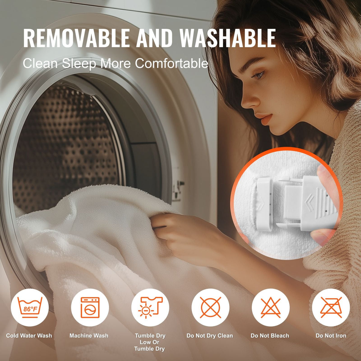 Heated Mattress Pad, 60 x 80 in, Queen Electric Bed Warmer with 1-5 Heat Settings Control, 10-Hour Auto Shut Off, Machine-Wash Breathable Coral Fleece Heating Electric Mattress Sheets, White