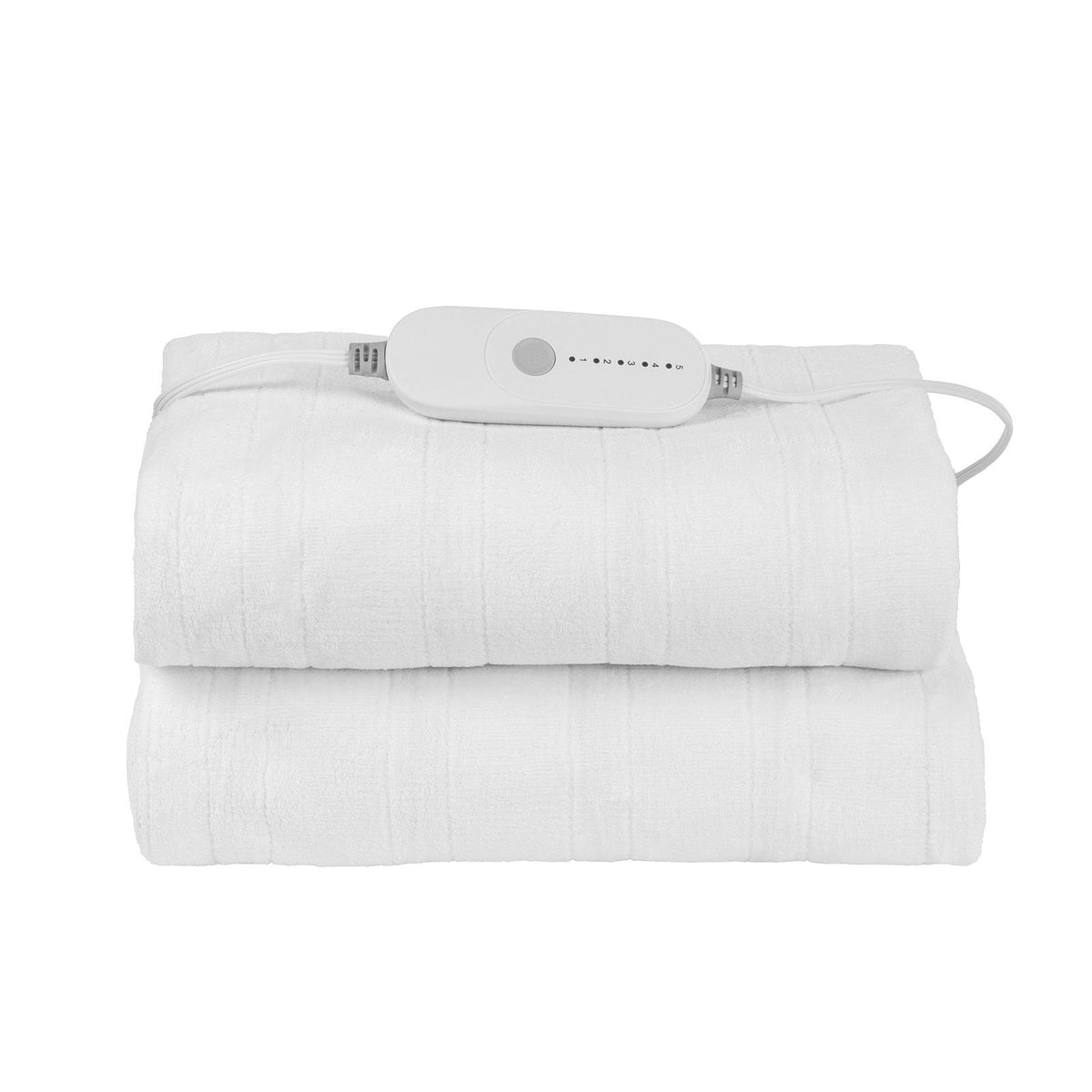 Heated Mattress Pad, 60 x 80 in, Queen Electric Bed Warmer with 1-5 Heat Settings Control, 10-Hour Auto Shut Off, Machine-Wash Breathable Coral Fleece Heating Electric Mattress Sheets, White