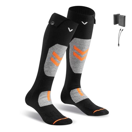 Heated Socks, 5000mAh Battery Powered, Rechargeable Heating Socks with 4 Heating Levels, Electric Heated Sock with APP Control for Men Women, Foot Warmer for Hunting Riding Camping Hiking