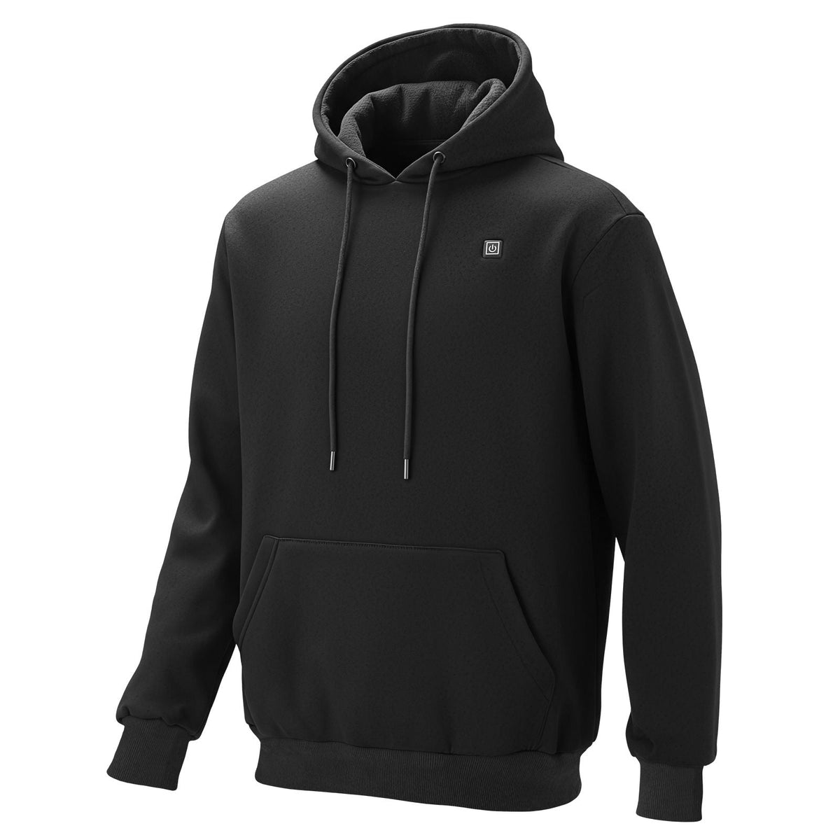Heated Sweatshirt Hoodie for Men Women, Heated Jacket Unisex with 7.4V 16000mAh Rechargeable Power Bank Pack, 5 Heating Zones, 3 Temp Levels, 4-8H Warmth, for Winter Outdoor Camping, Black, L Size