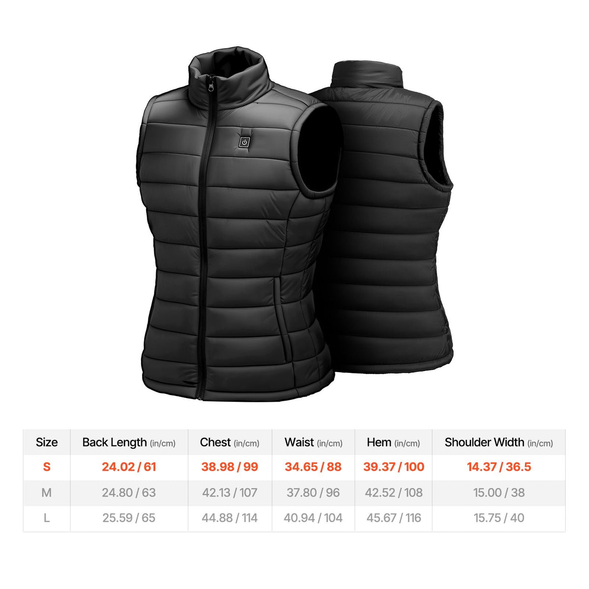 Heated Vest, Women Electric Heating Vest with 16000 mAh Battery Pack, 8 Heating Zones Lightweight Rechargeable Winter-Vest with 3 Levels, for Outdoor Hiking Camping Fishing Skiing, Size S