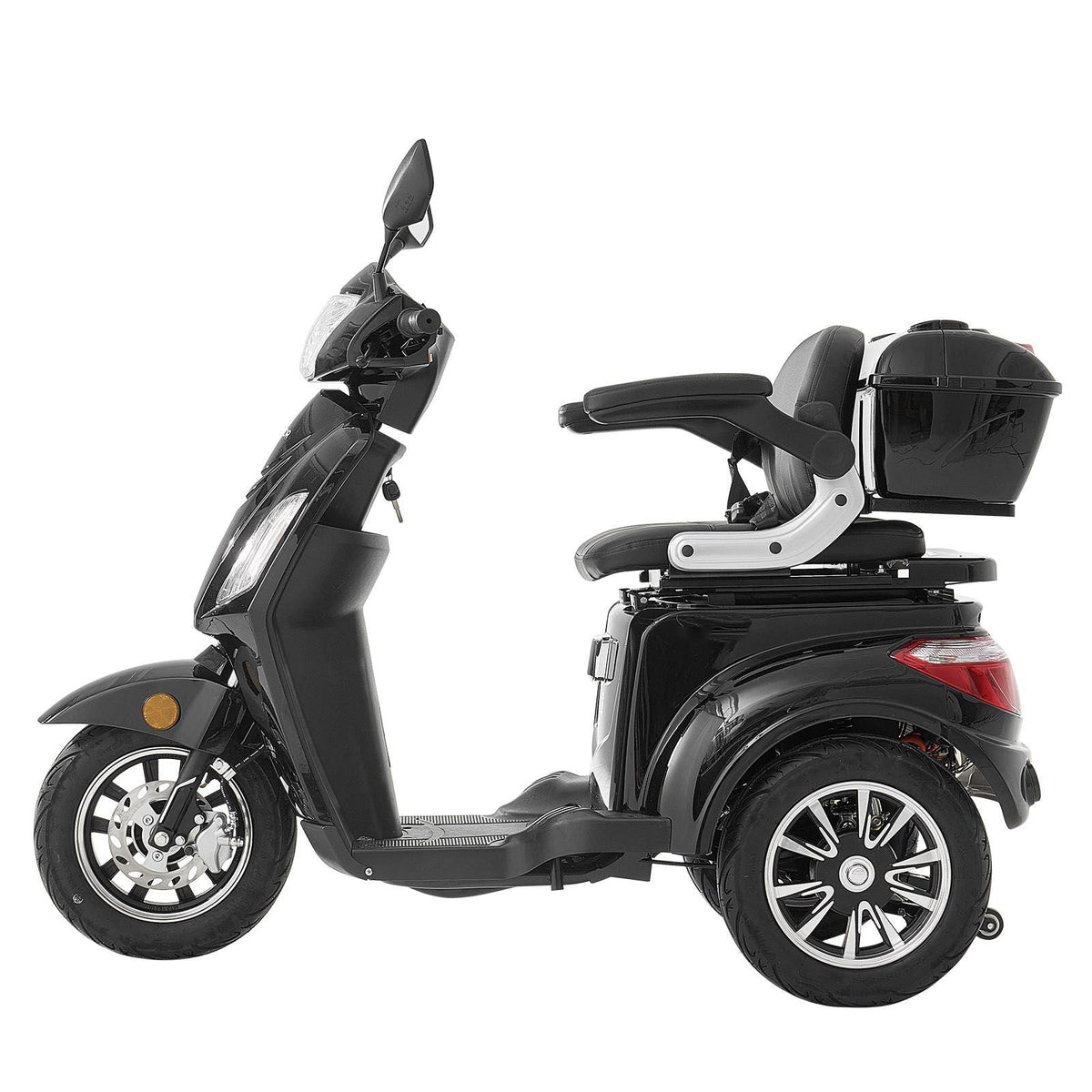 Heavy Duty 3-Wheel Mobility Scooters for Seniors & Adults, 500lbs Capacity, 21.5 Miles 3-Speed Long Range, 1000W All Terrain Electric Recreational Scooter Wheelchair, 20° Max Climbing Capacity