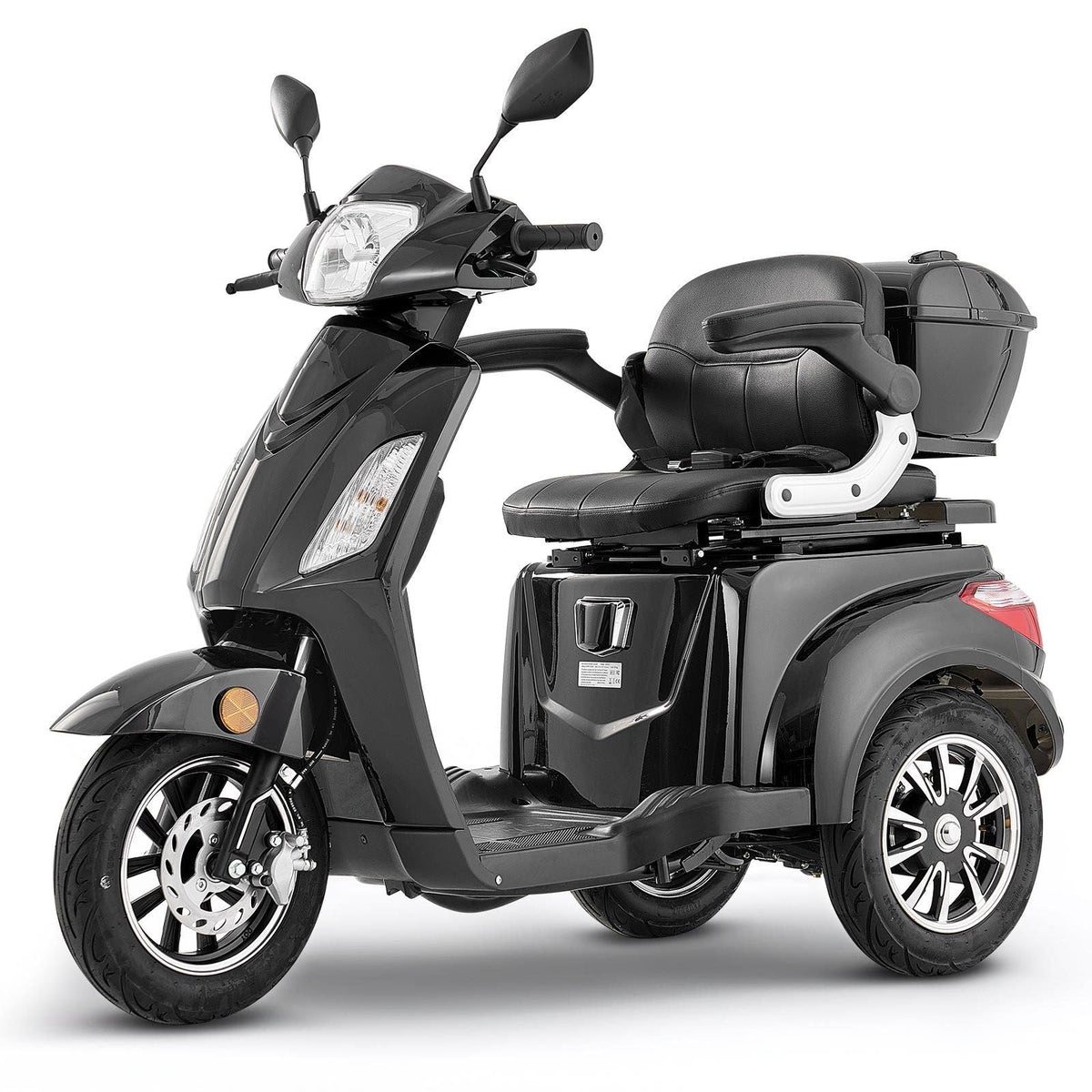 Heavy Duty 3-Wheel Mobility Scooters for Seniors & Adults, 500lbs Capacity, 21.5 Miles 3-Speed Long Range, 1000W All Terrain Electric Recreational Scooter Wheelchair, 20° Max Climbing Capacity