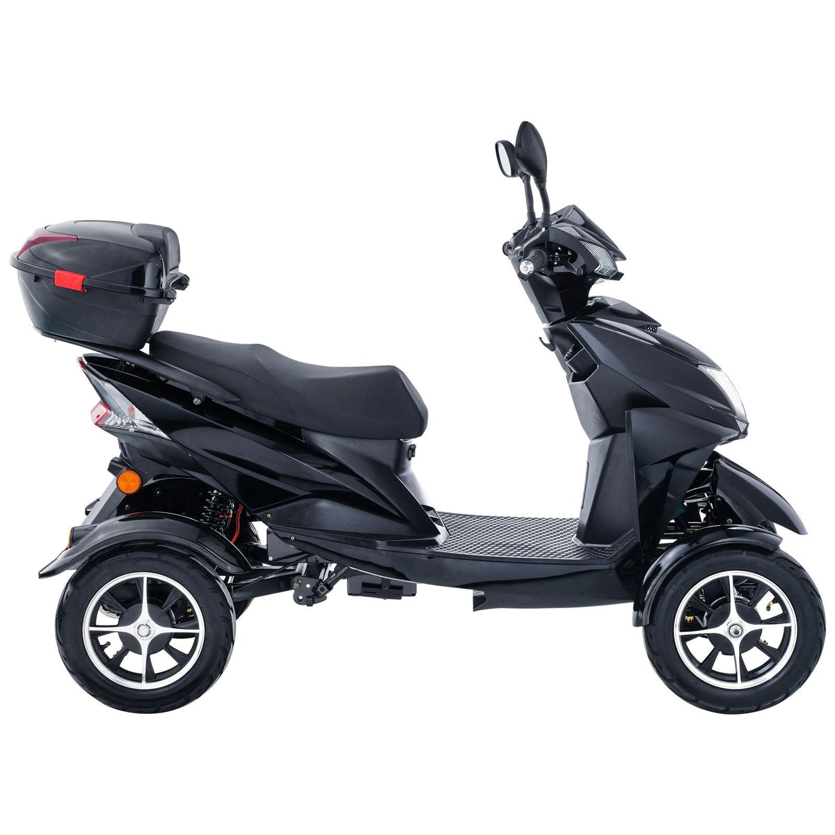 Heavy Duty 4-Wheel Mobility Scooters for Seniors & Adults 450lbs Capacity - 40 Miles 3-Speed Long Range, 500W All Terrain Electric Recreational Scooter Wheelchair with 20° Max Climbing Capacity