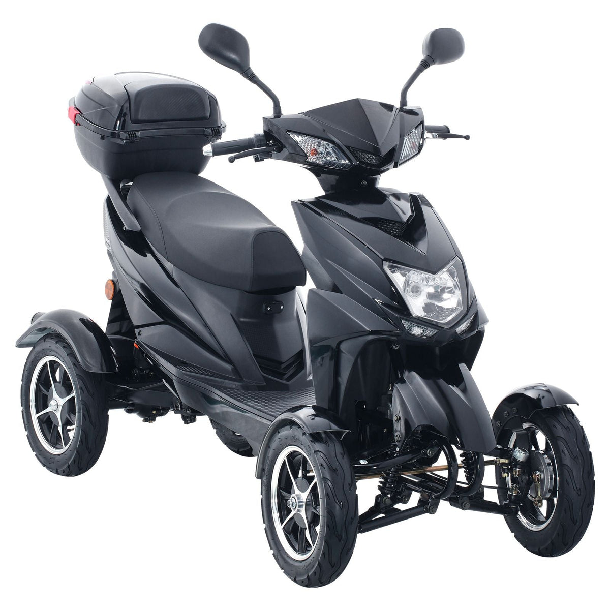 Heavy Duty 4-Wheel Mobility Scooters for Seniors & Adults 450lbs Capacity - 40 Miles 3-Speed Long Range, 500W All Terrain Electric Recreational Scooter Wheelchair with 20° Max Climbing Capacity