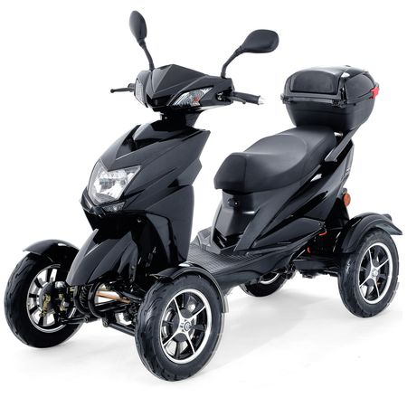 Heavy Duty 4-Wheel Mobility Scooters for Seniors & Adults 450lbs Capacity - 40 Miles 3-Speed Long Range, 500W All Terrain Electric Recreational Scooter Wheelchair with 20° Max Climbing Capacity