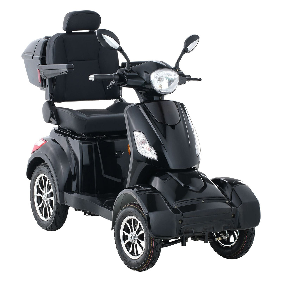 Heavy Duty 4-Wheel Mobility Scooters for Seniors & Adults 500lbs Capacity - 31 Miles 3-Speed Long Range, 800W All Terrain Electric Recreational Scooter Wheelchair with 25° Max Climbing Capacity