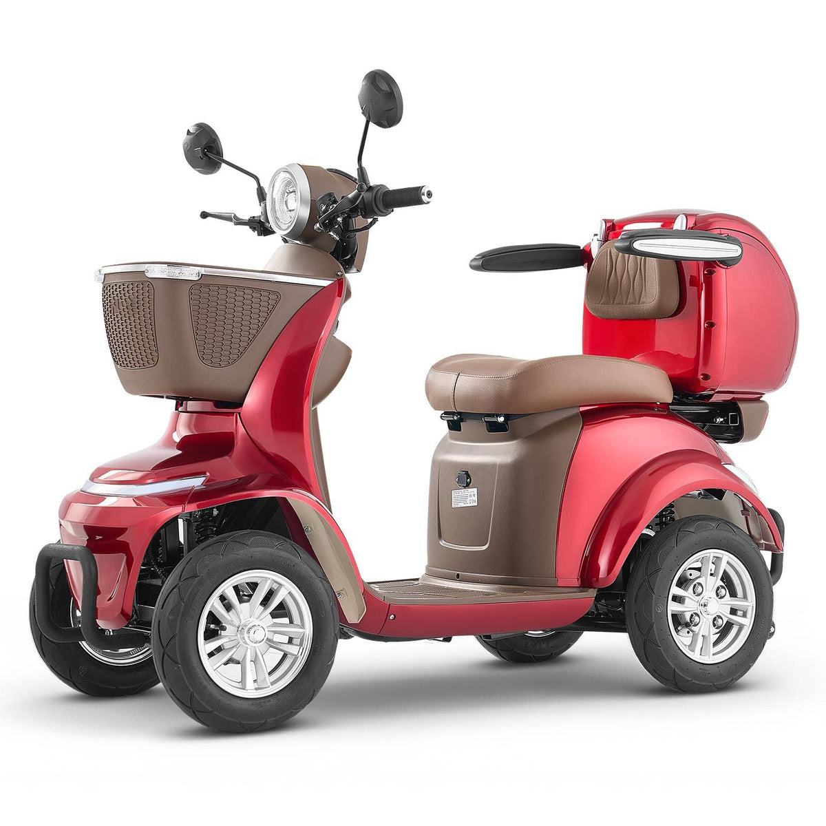 Heavy Duty 4-Wheel Mobility Scooters for Seniors & Adults, 500lbs Capacity, 21.5 Miles 3-Speed Long Range, 1000W All Terrain Electric Recreational Scooter Wheelchair, 20° Max Climbing Capacity