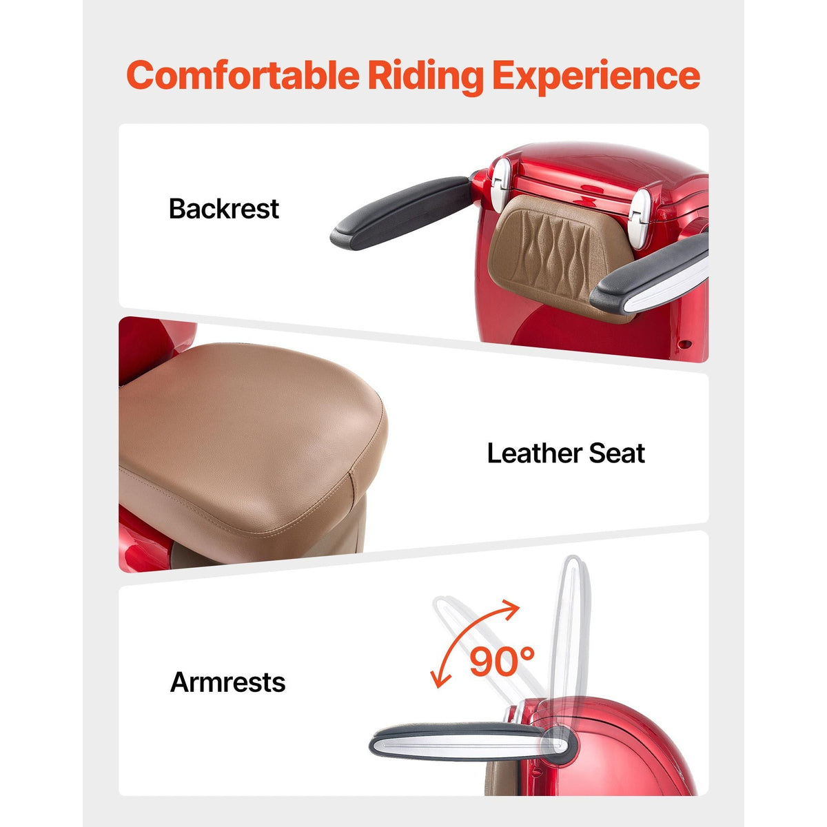 Heavy Duty 4-Wheel Mobility Scooters for Seniors & Adults, 500lbs Capacity, 21.5 Miles 3-Speed Long Range, 1000W All Terrain Electric Recreational Scooter Wheelchair, 20° Max Climbing Capacity