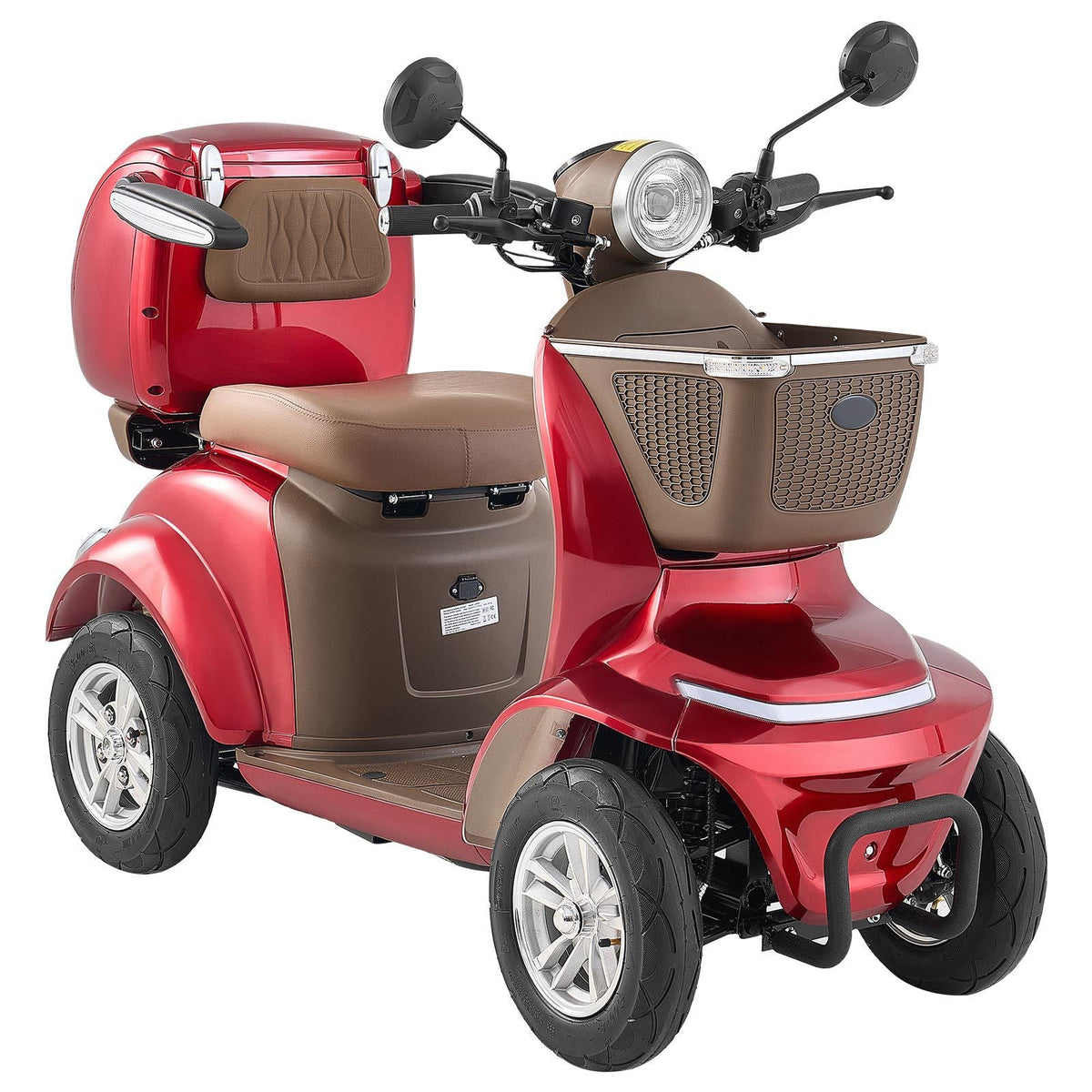 Heavy Duty 4-Wheel Mobility Scooters for Seniors & Adults, 500lbs Capacity, 21.5 Miles 3-Speed Long Range, 1000W All Terrain Electric Recreational Scooter Wheelchair, 20° Max Climbing Capacity
