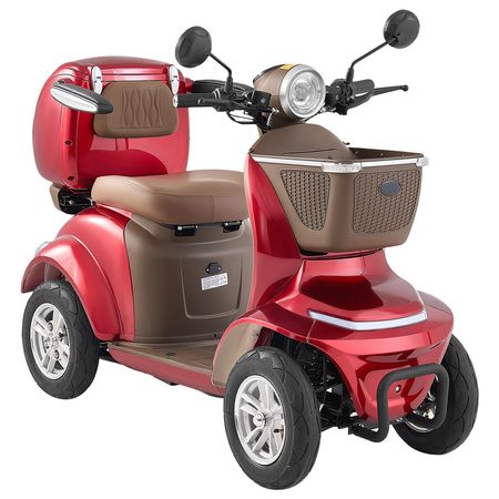 Heavy Duty 4-Wheel Mobility Scooters for Seniors & Adults, 500lbs Capacity, 21.5 Miles 3-Speed Long Range, 1000W All Terrain Electric Recreational Scooter Wheelchair, 20° Max Climbing Capacity
