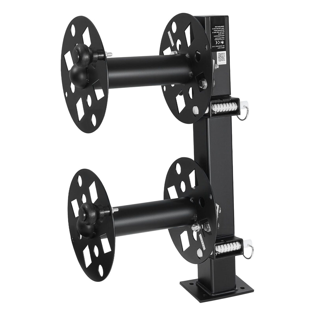 Heavy Duty Double Welding Cable Reel, Welding Cable Lead Reels for 150FT 1/0 & 125FT 2/0 Cable, Powder-Coated Steel Reel with Locking Pin for Service Trucks, Fleet Maintenance, Jobsites
