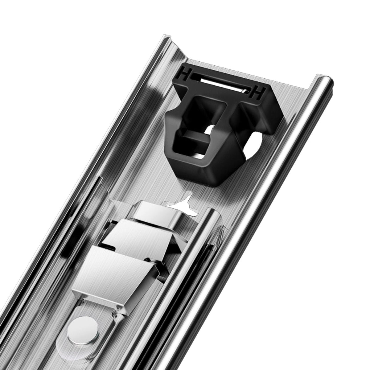 Heavy Duty Drawer Slides 16inch, 1 Pair Locking Drawer Slides 250lbs Load Capacity, Side Mount Ball Bearing, 3-Fold Full Extension