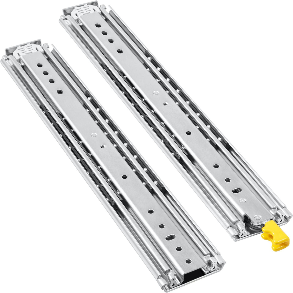 Heavy Duty Drawer Slides 22" Length, Locking Drawer Slides 500lbs Load Capacity Full Extension Drawer Slide 1 Pair Side Mount Ball Bearing Drawer Glides Cabinet Industrial Shelf