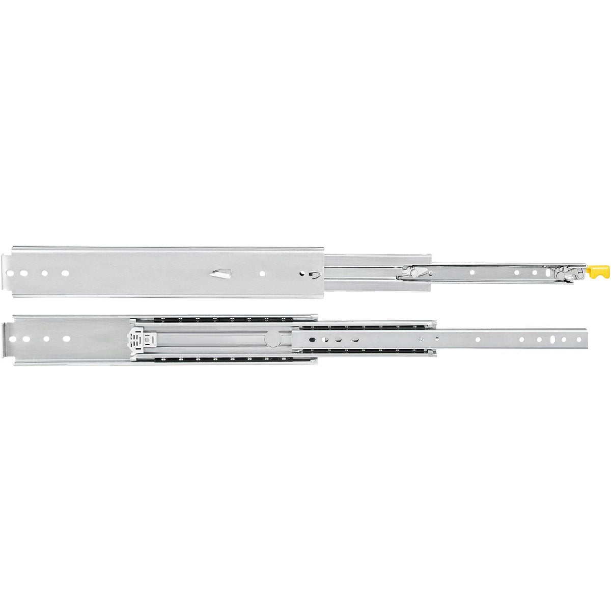 Heavy Duty Drawer Slides 22" Length, Locking Drawer Slides 500lbs Load Capacity Full Extension Drawer Slide 1 Pair Side Mount Ball Bearing Drawer Glides Cabinet Industrial Shelf