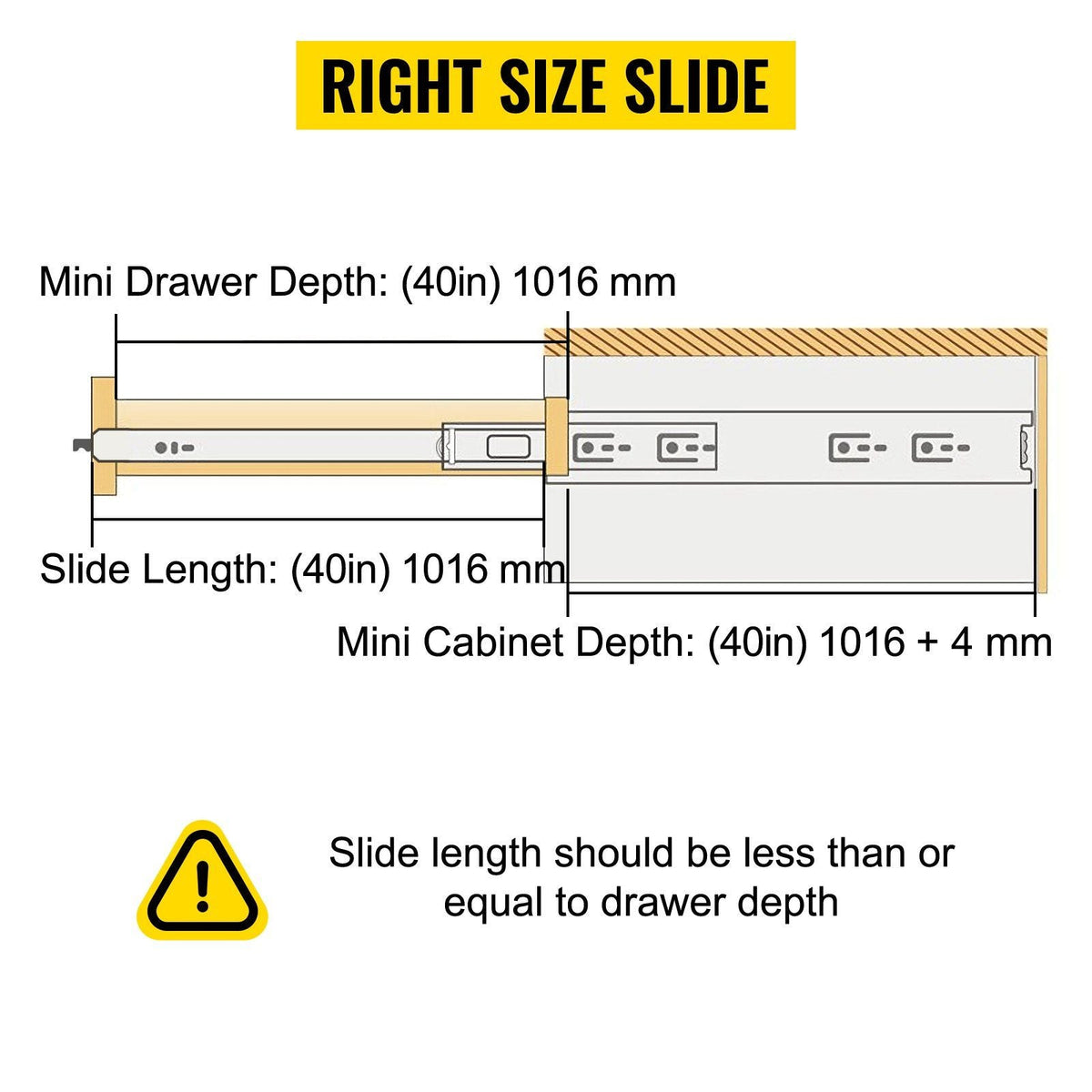 Heavy Duty Drawer Slides 40\" Length, Locking Drawer Slides 500lbs Load Capacity Long Full Extension Drawer Slide 1 Pair Side Mount Ball Bearing Drawer Glides Push to Open Drawer Runners Rail