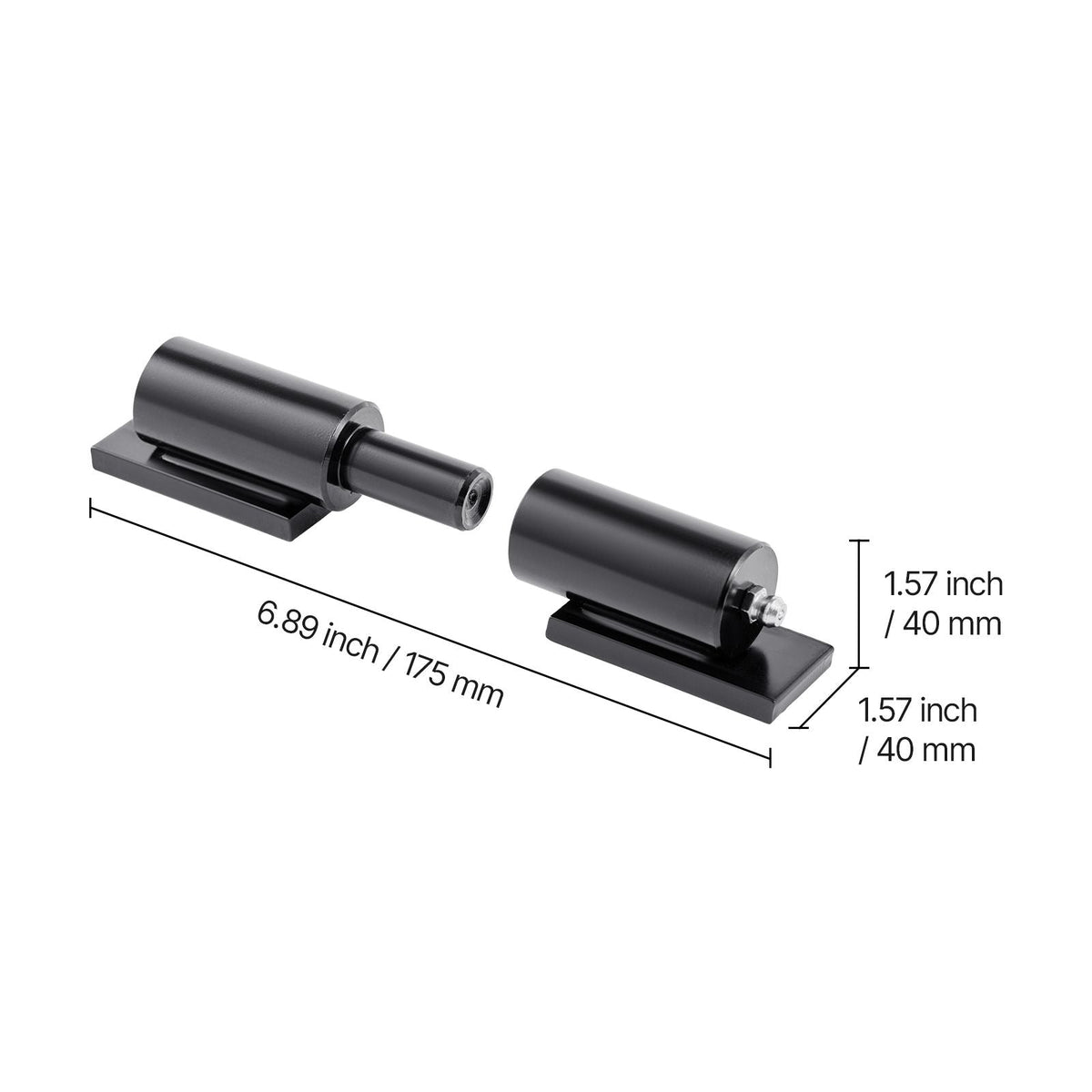 Heavy Duty Gate Hinges, 2-Pack 7-Inch Barrel Gate Hinge, Weld On Hinges 900 lbs Load Capacity for Swing Trailer Gates, Grease Zerk Fitting & Internal Ball Bearings for Smooth Operation