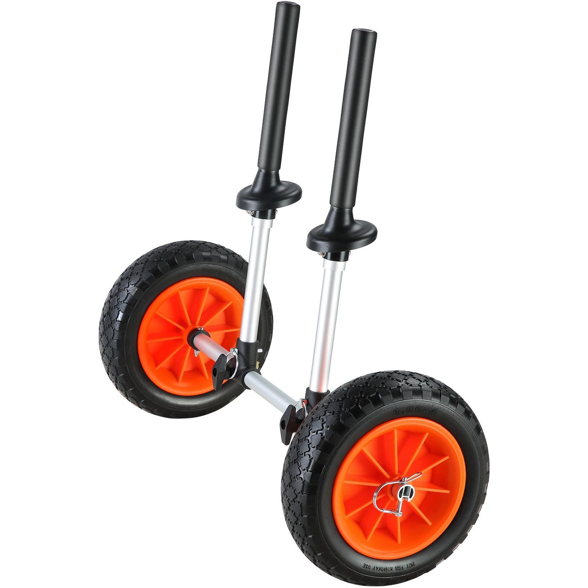 Heavy Duty Kayak Cart, 280lbs Load Capacity, Detachable Canoe Trolley Cart with 10'' Solid Tires, Adjustable Width & Top Foam Protection, for Kayaks with Drain Holes of 2.54 cm and Above