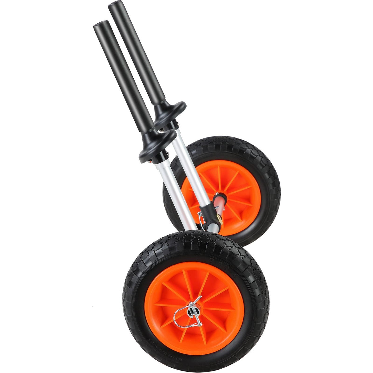 Heavy Duty Kayak Cart, 280lbs Load Capacity, Detachable Canoe Trolley Cart with 10'' Solid Tires, Adjustable Width & Top Foam Protection, for Kayaks with Drain Holes of 2.54 cm and Above