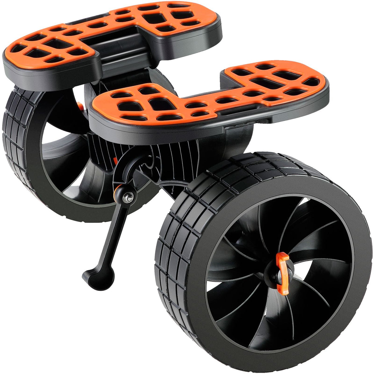 Heavy Duty Kayak Cart, 320lbs Load Capacity, Detachable Canoe Trolley Cart with 10'' Solid Tires, Adjustable Brackets & Nonslip Support Foot, for Kayaks Canoes Paddleboards Float Mats Jon Boats
