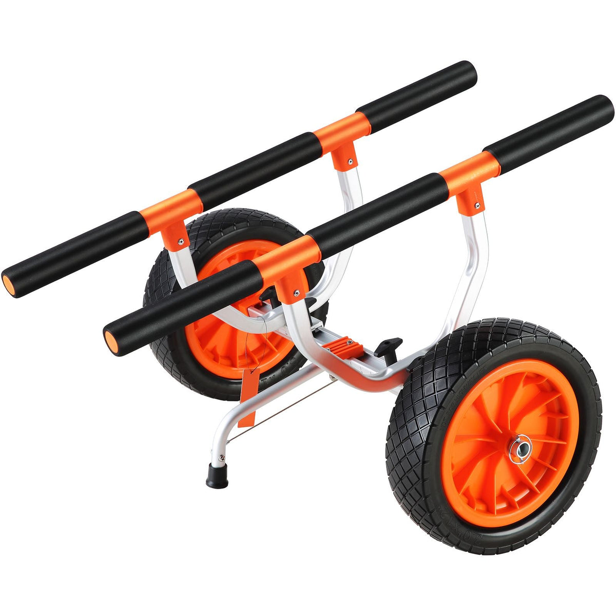 Heavy Duty Kayak Cart, 450lbs Load Capacity, Detachable Canoe Trolley Cart with 12'' Solid Tires, Adjustable Width & Nonslip Support Foot, for Kayaks Canoes Paddleboards Float Mats Jon Boats