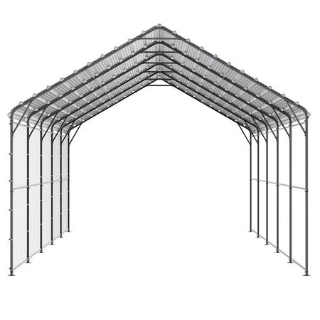 Heavy Duty Metal Carport, 13' x 26' Outdoor Carport with Galvanized Steel Frame & Roof, Car Tent Garage Shade with Removable Sidewalls, Multi-Use Car Shelter for Pickup, Boat, Car & Tractors