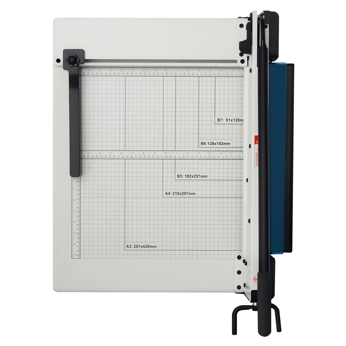 Heavy Duty Paper Cutter, 17" Industrial Commercial Guillotine Paper Cutter for A3 Paper, 400 Sheet Capacity, Solid Steel Construction, Stack Paper Trimmer for Office Home School Shop, White