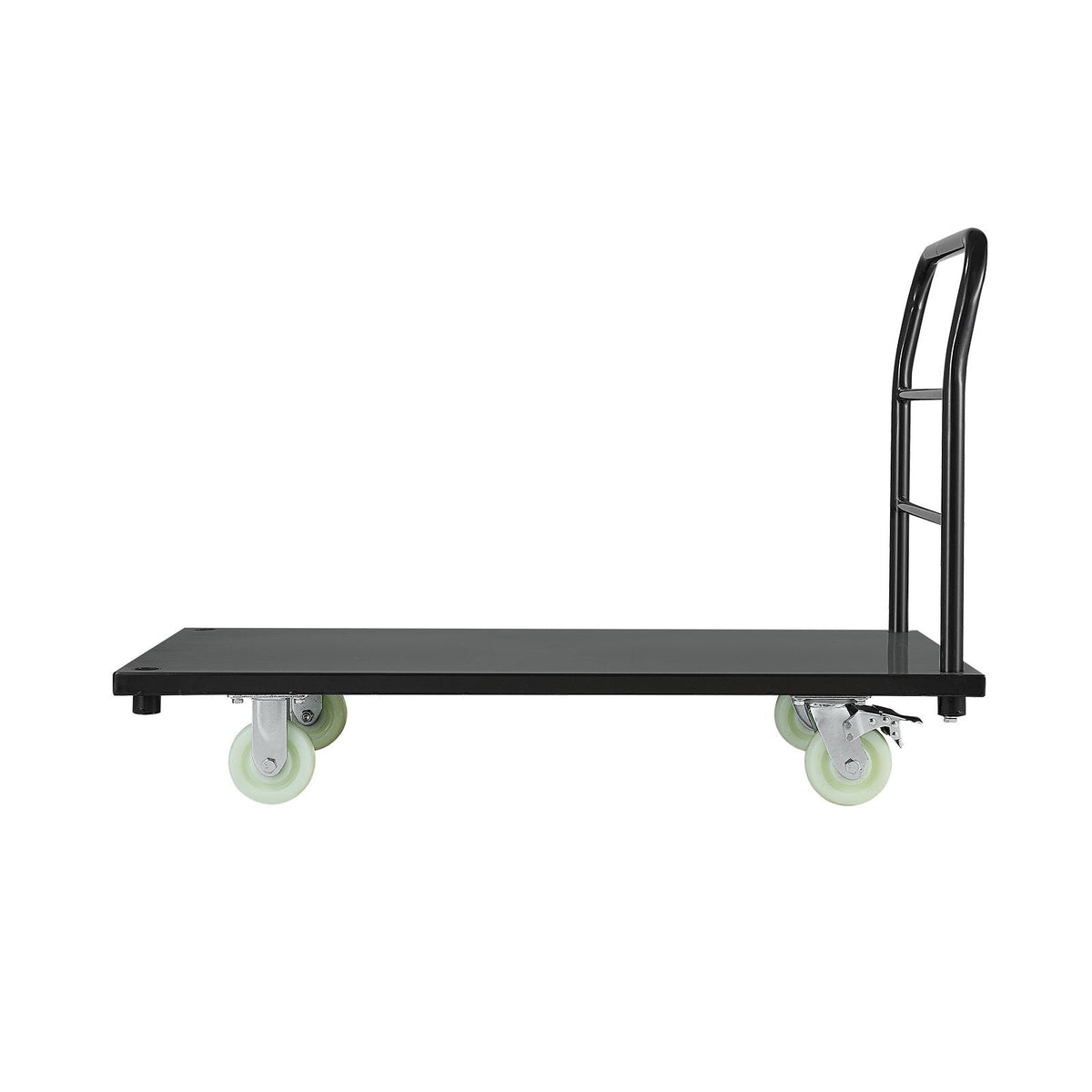 Heavy Duty Platform Truck, 2000 lbs Capacity, Industrial Steel Flatbed Cart with Swivel Wheels and Handle, Platform Hand Push Truck Dolly, Easy Storage, for Luggage Moving, 48 x 24 x 32.1 in