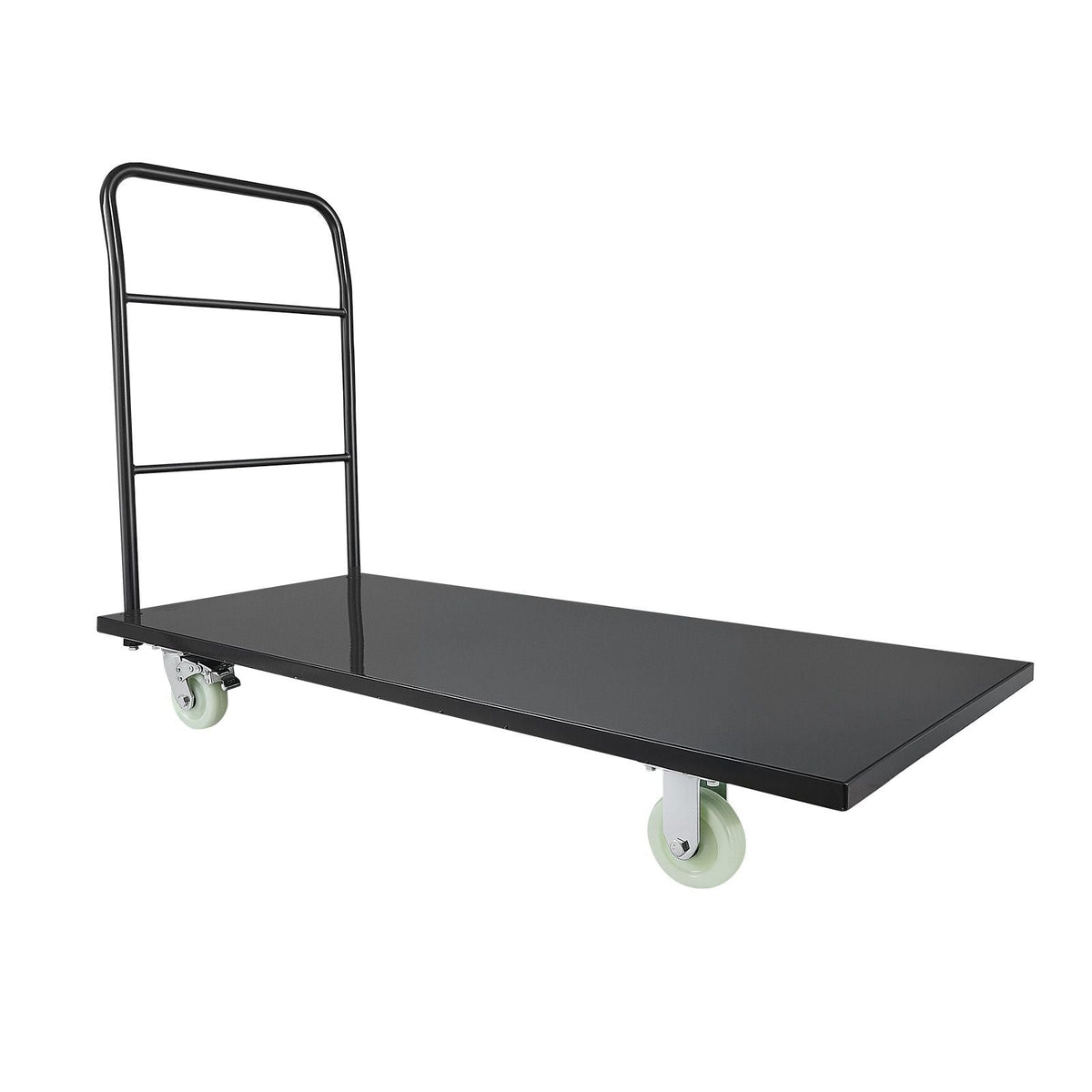 Heavy Duty Platform Truck, 2000 lbs Capacity, Industrial Steel Flatbed Cart with Swivel Wheels and Handle, Platform Hand Push Truck Dolly, Easy Storage, for Luggage Moving, 60 x 27.6 x 42.9 in
