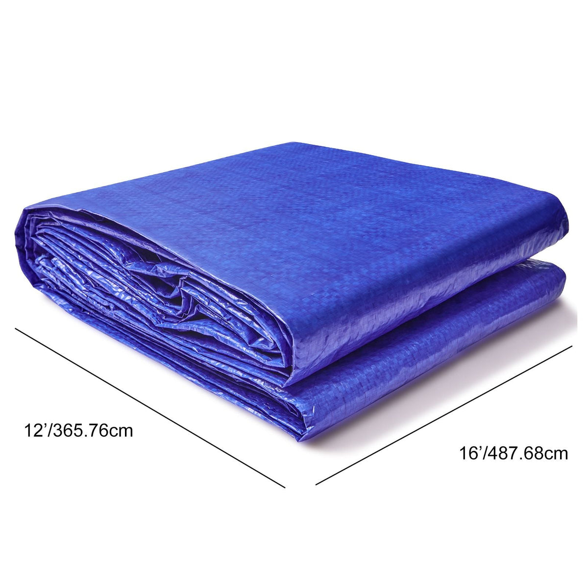 Heavy Duty Tarp Waterproof 12x16 ft, Plastic Poly Tarp Cover 5 Mil, Multi Purpose Outdoor Tarpaulin with High Durability Reinforced Grommets and Edges for Truck, RV, Boat, Camping (Blue)